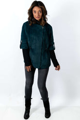 Women's exclusive alpaca coat  Diana Petrol